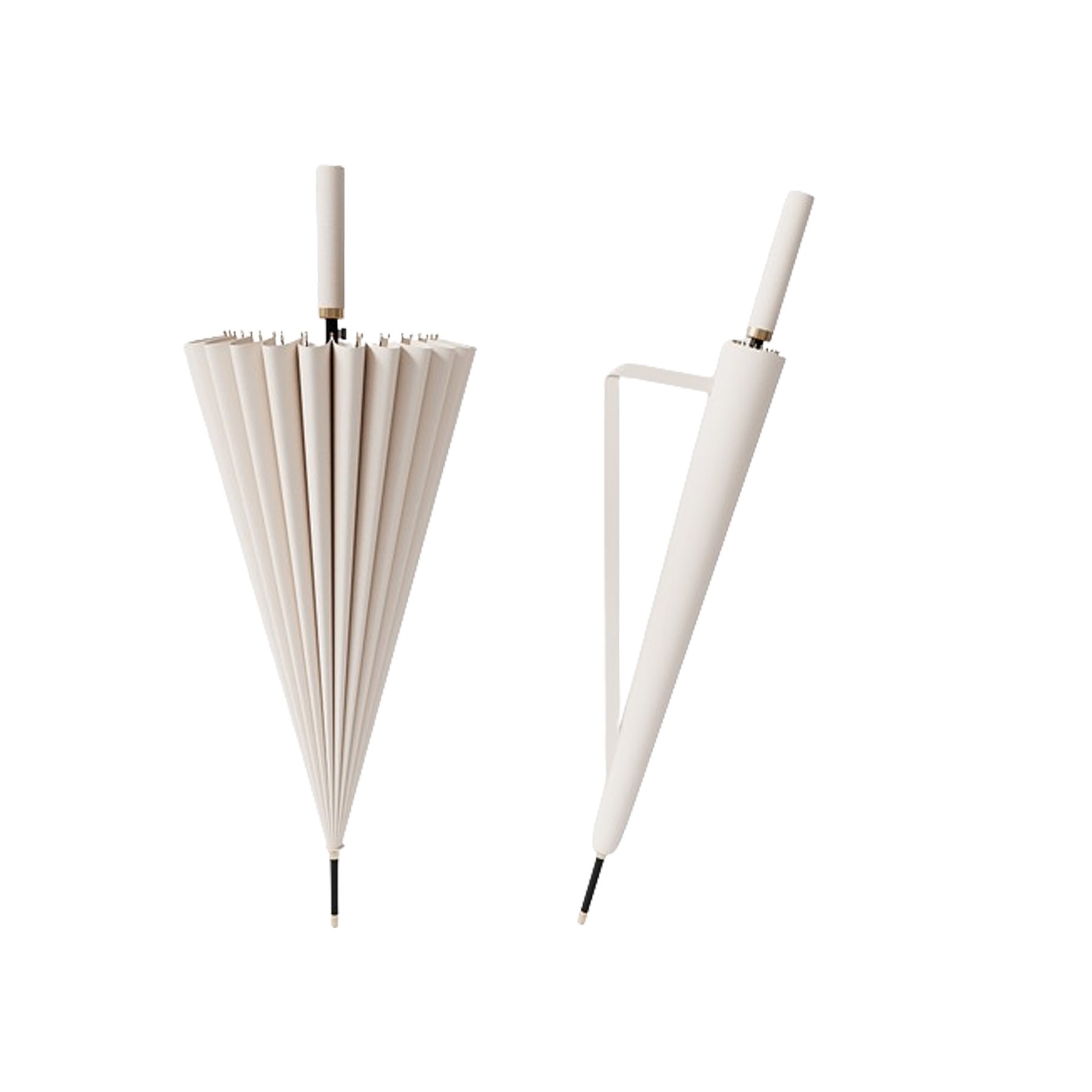 24 Bone Long Handle Straight Umbrella 2