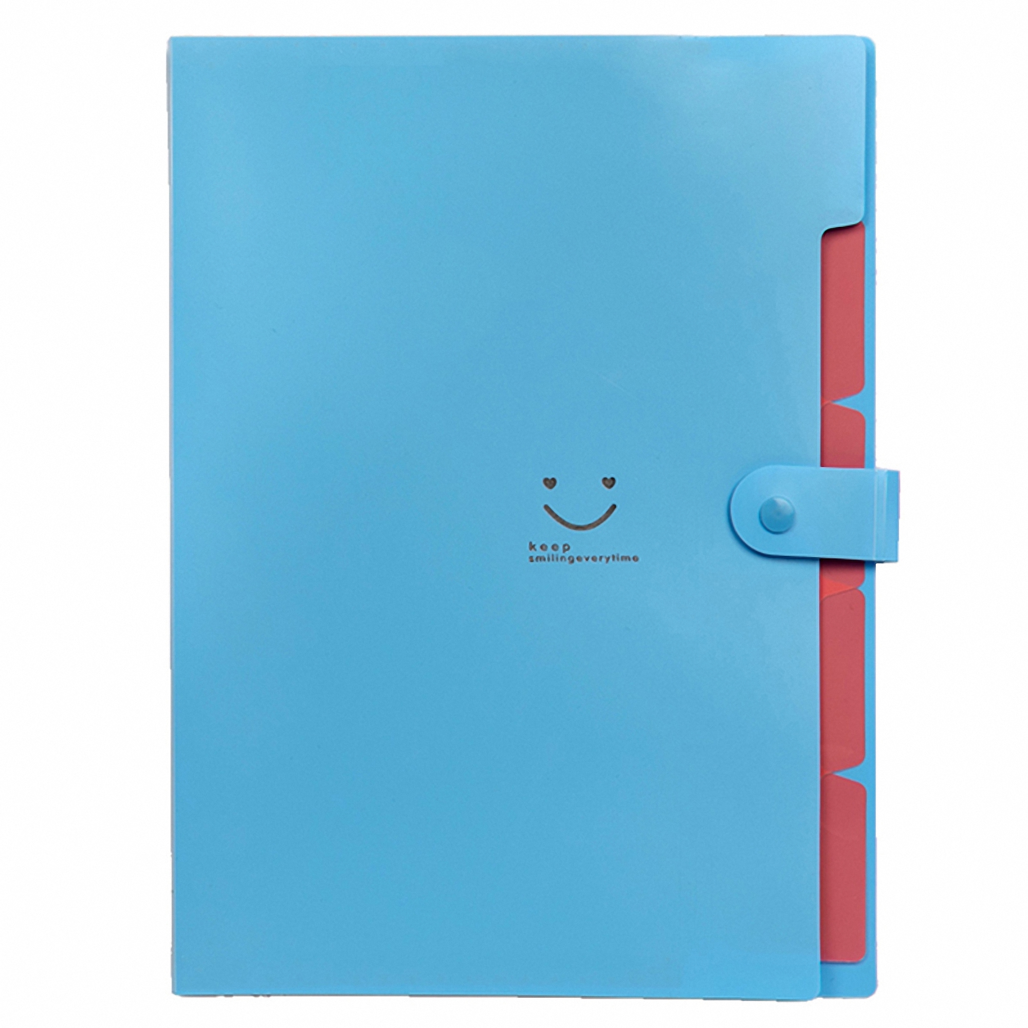 Expandable Poly File Folder with Snap Closures and Multi Pockets 3