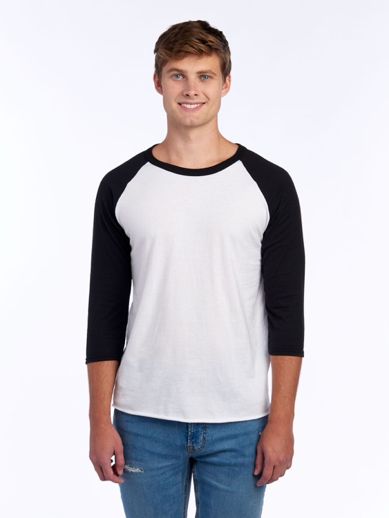 JERZEES Premium Blend Combed Ring-Spun Unisex ¾-Sleeve Raglan 15