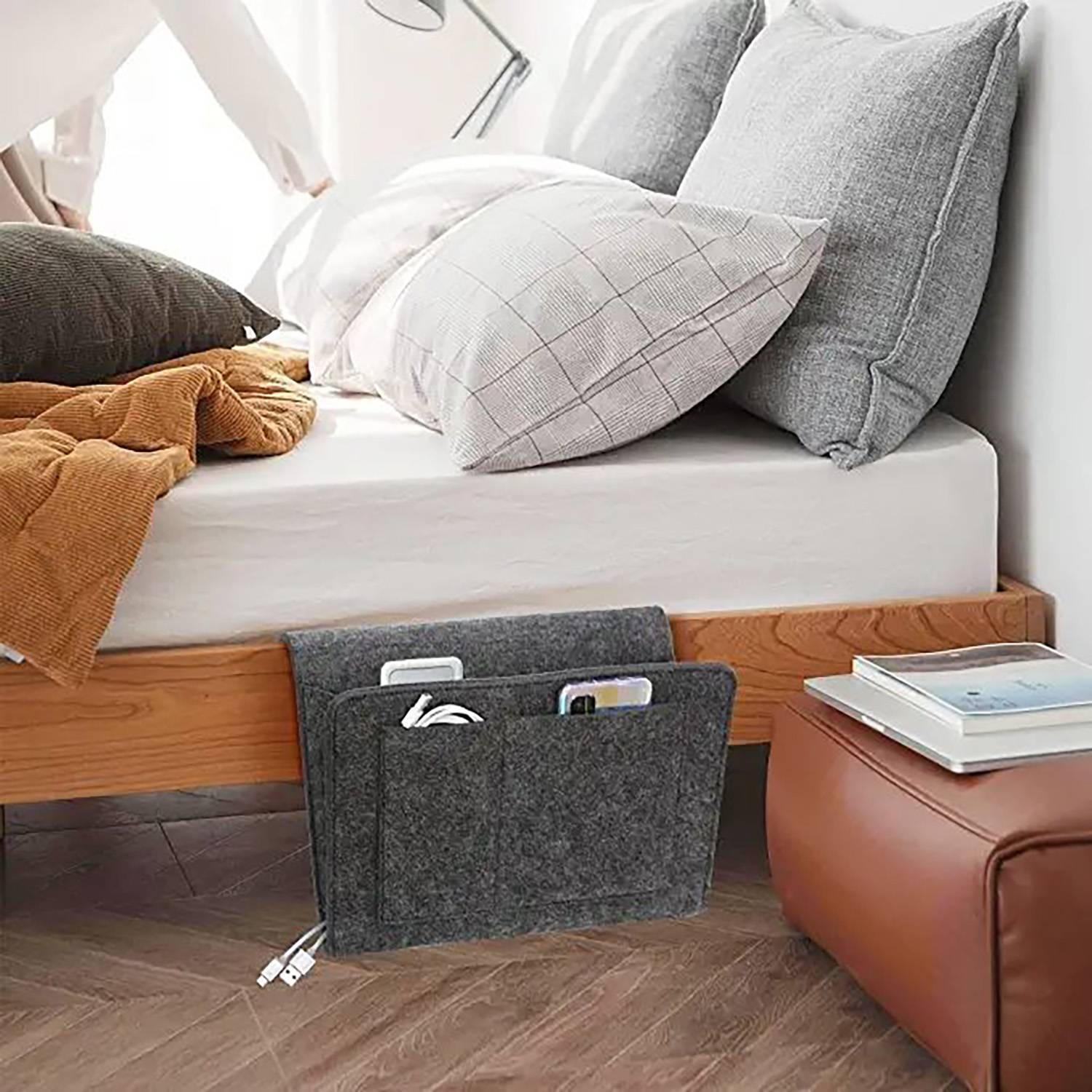 Felt Bedside Hanging Storage Organizer Bag 9