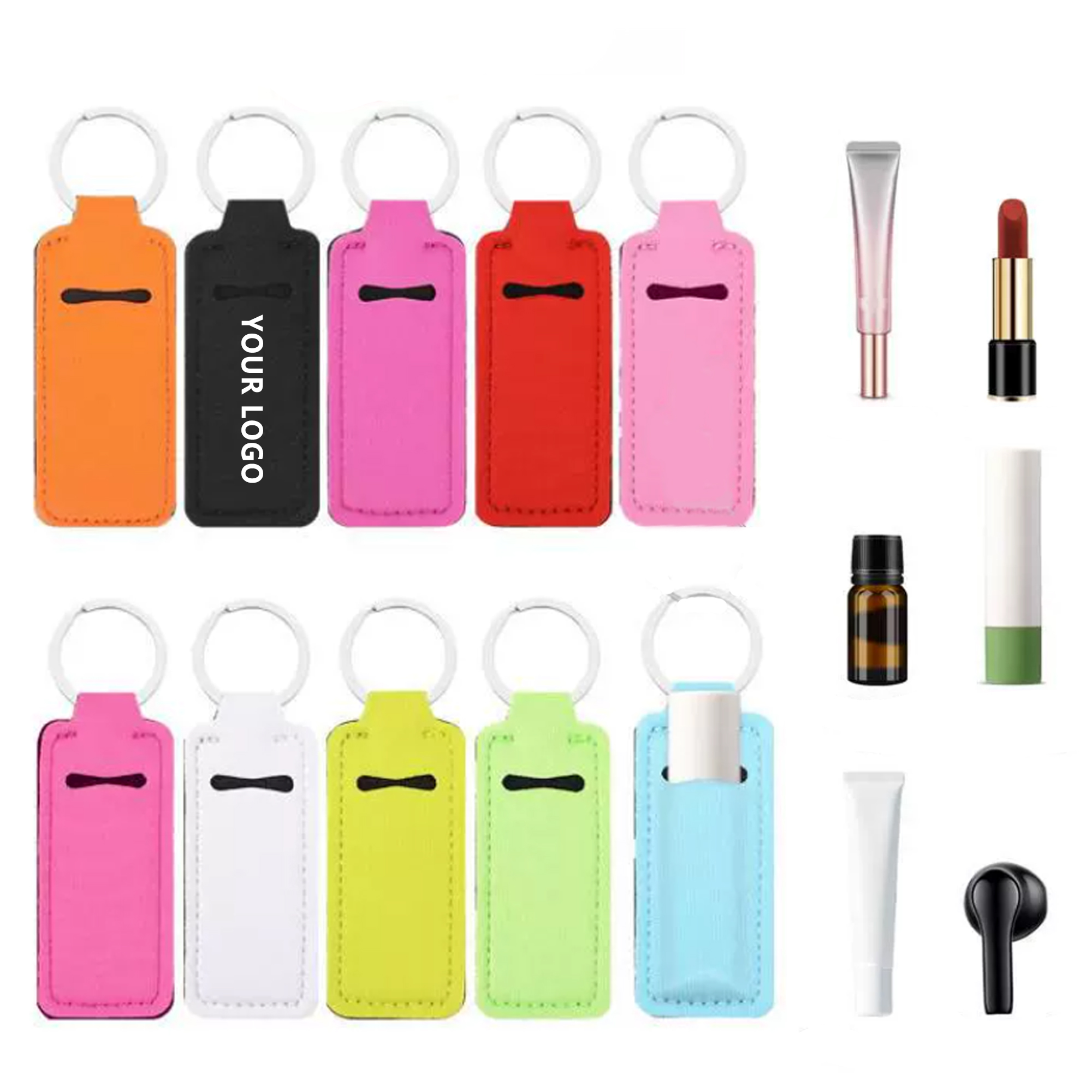 Neoprene Lipstick Keychain Holder 1