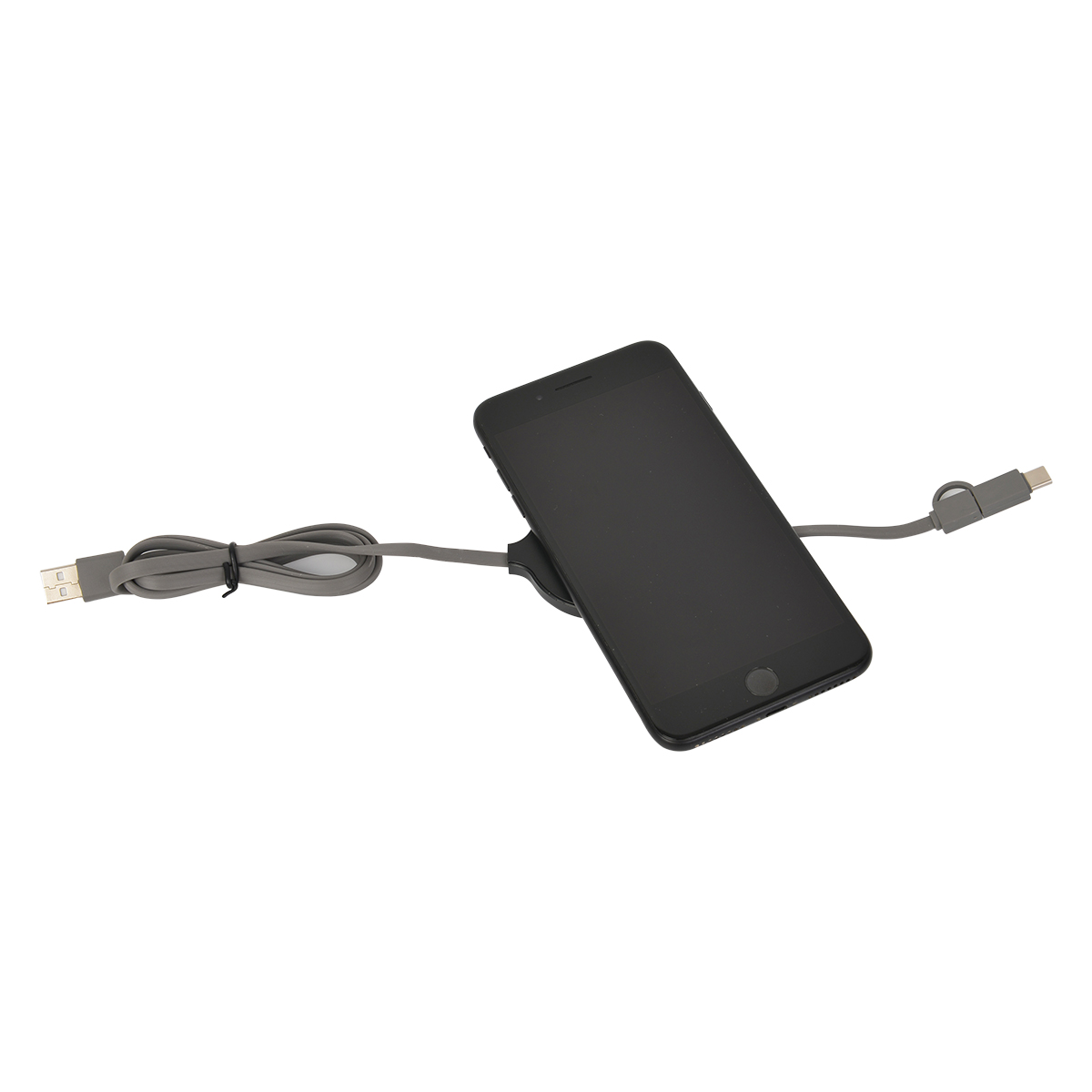 3-in-1 Charging Cable with Micro/TypeC/Lightning & Wireless Charging 5
