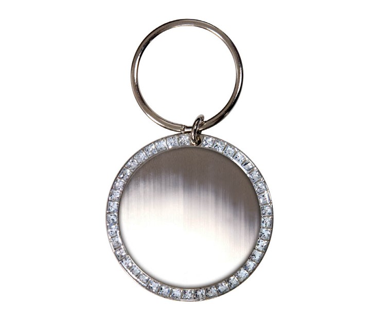 Vibraprint® Glitter Stone Round Keytag