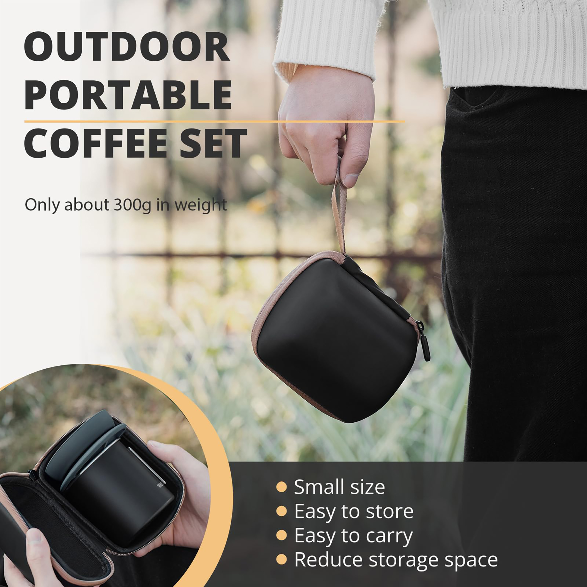 Portable Pour-Over Coffee Set with Stainless Steel Cup 9
