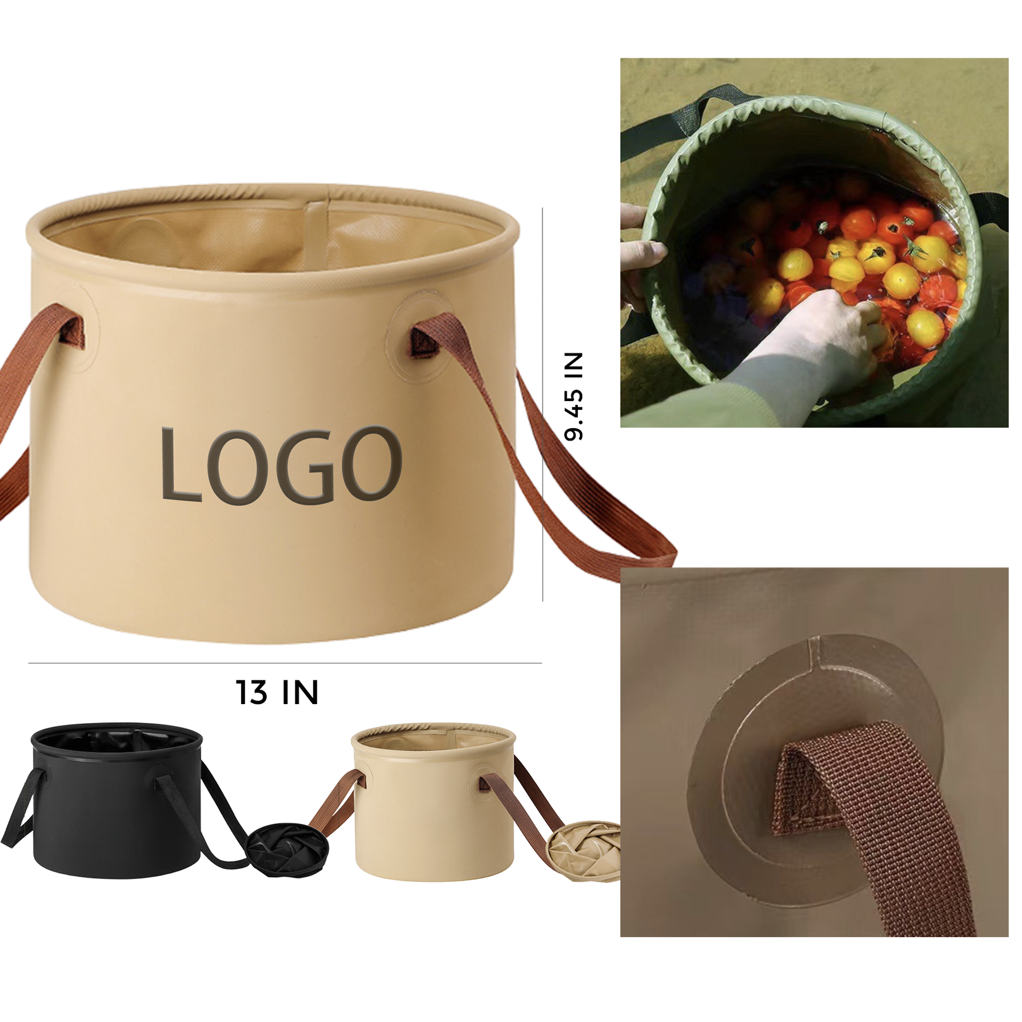 MOQ 100 PCS Spacious Folding Bucket 2