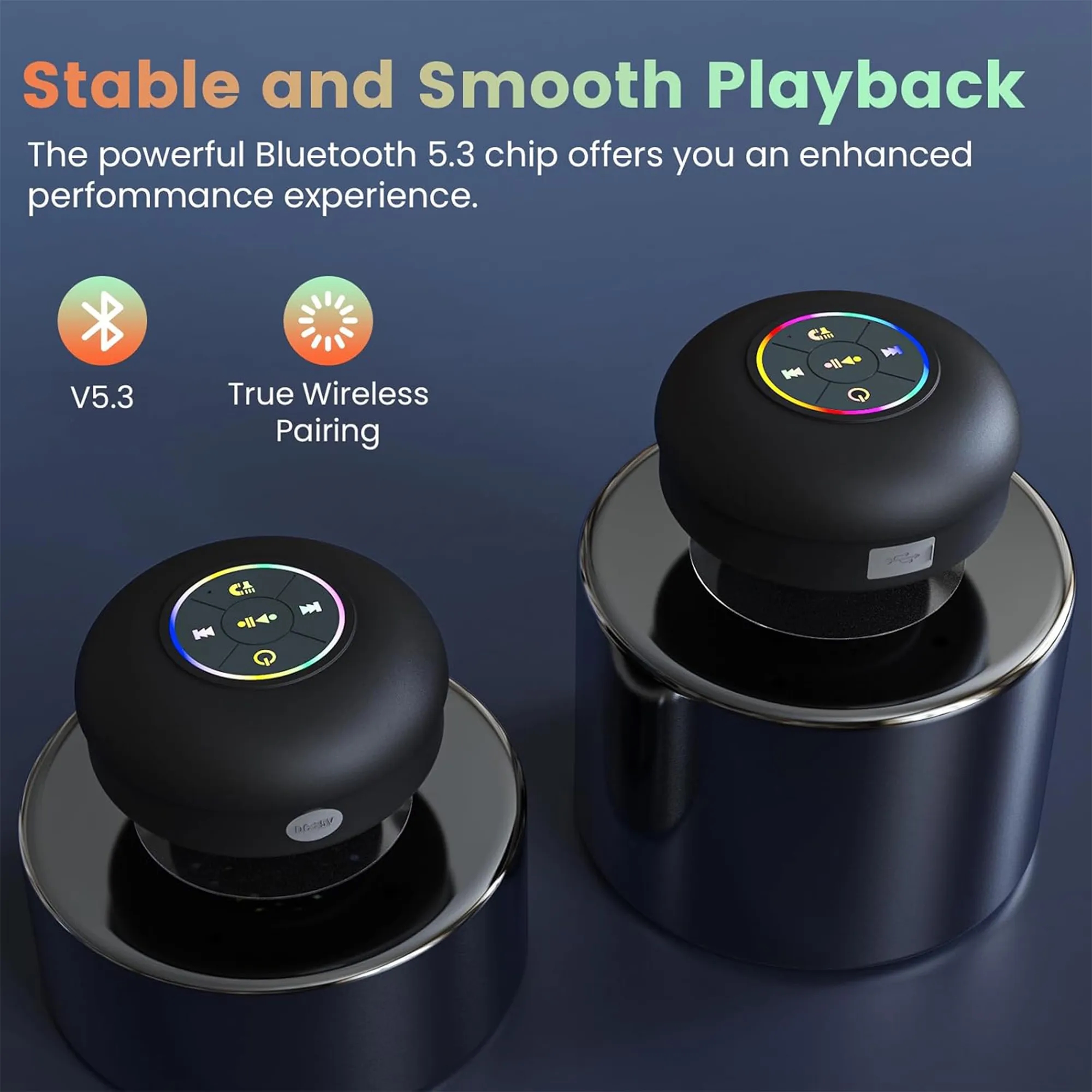 Waterproof Wireless Speaker With Suction Cup 1
