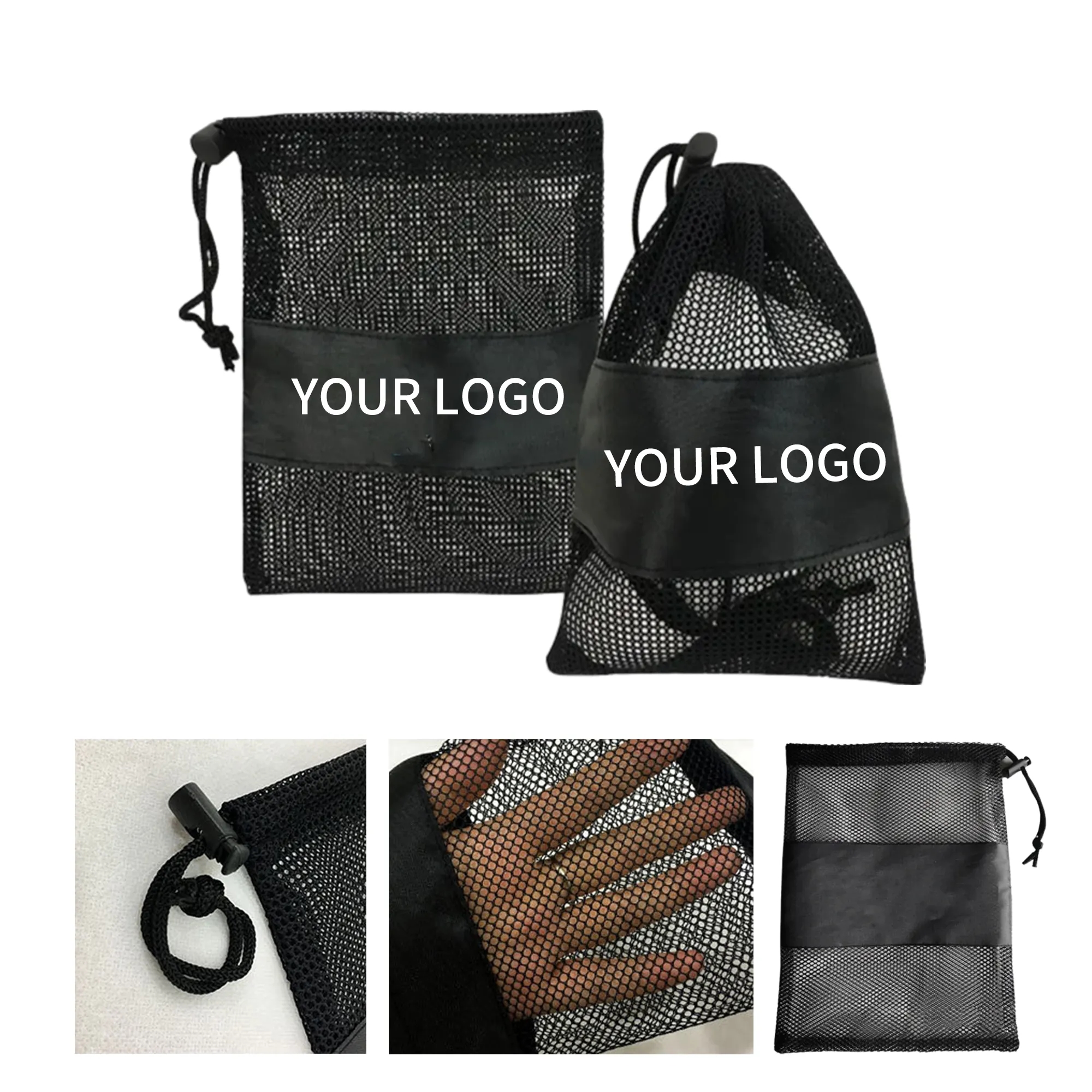 Sports Equipment Mesh Drawstring Pouch 3