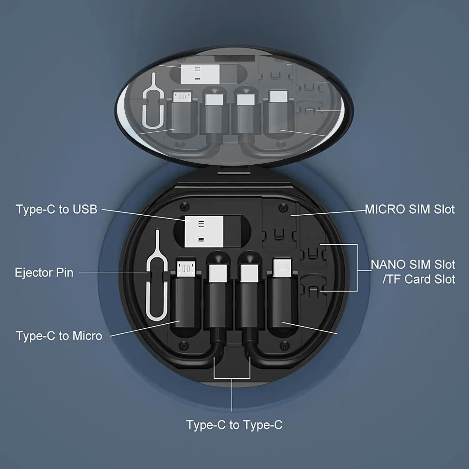 6" 1 Adapter Cable with Holder Mirror 2