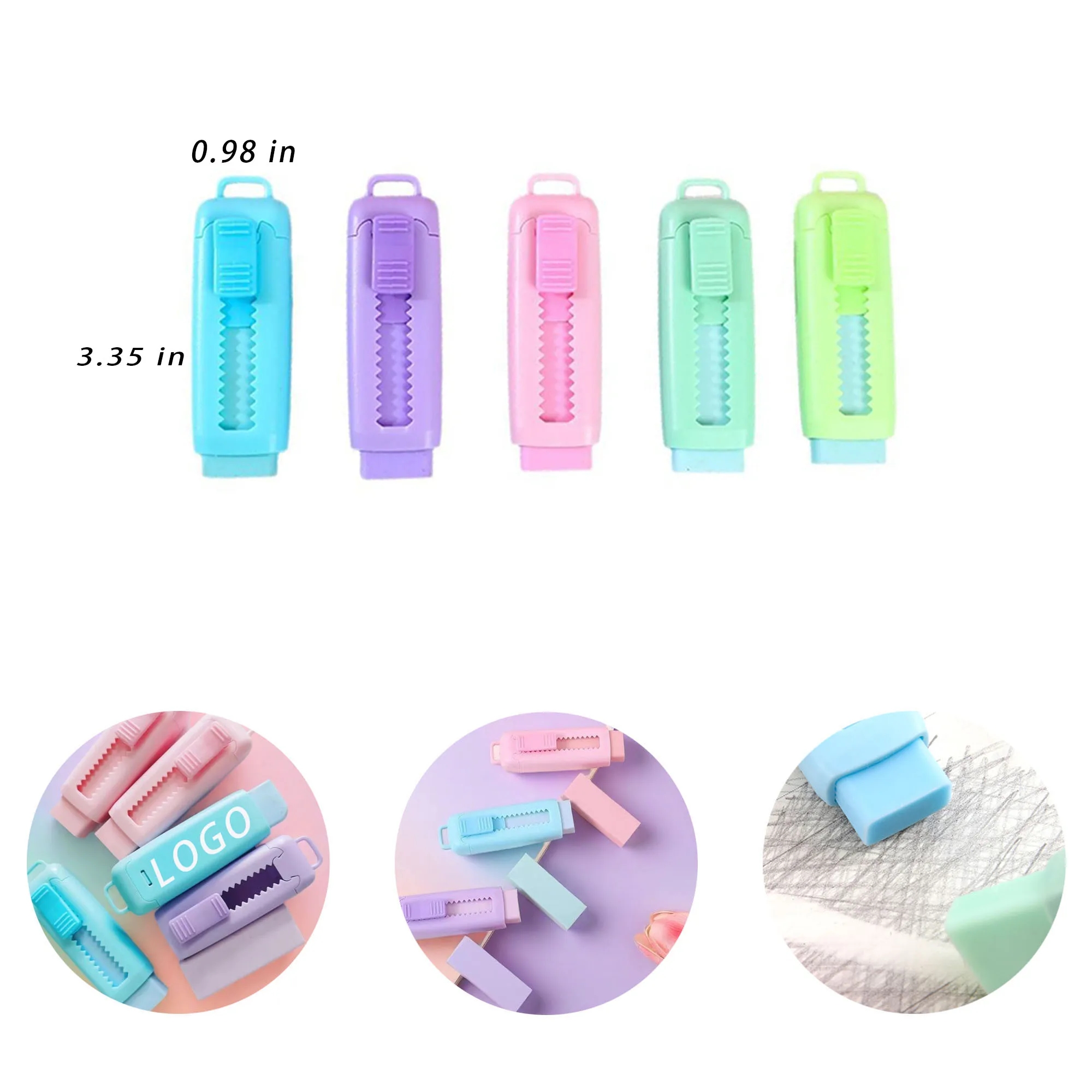 Rubber Eraser With Logo For Study,Sustainable, Recycled 4