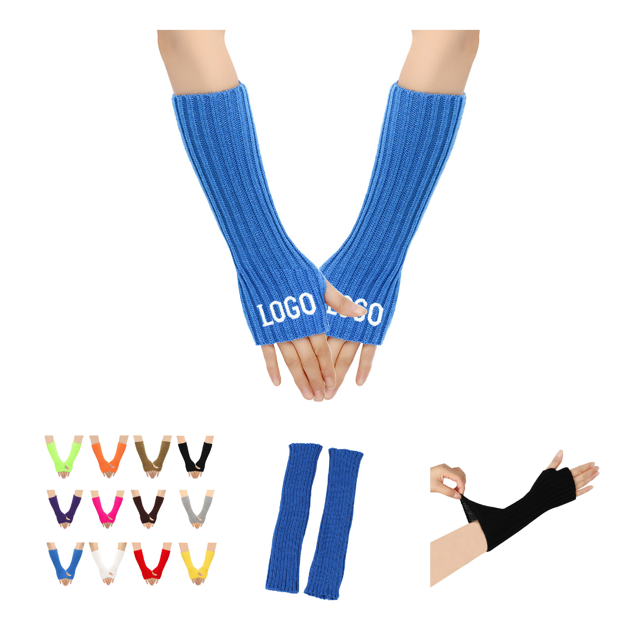 MOQ 300 pcs Half-Finger Knitted Gloves 3
