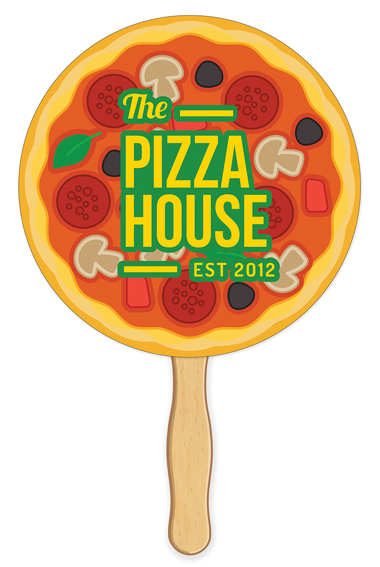HAND FANS - Full Color, Round Shaped Hand Fan 2