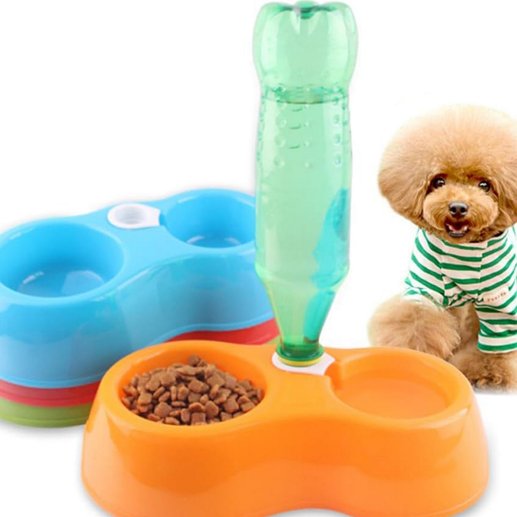 Pet Feeding Double Bowl 2