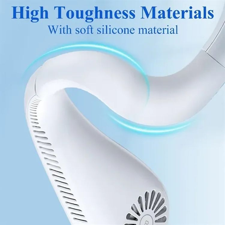 Wearable Bladeless Neck Fan  USB Rechargeable with 360 Cooling 2
