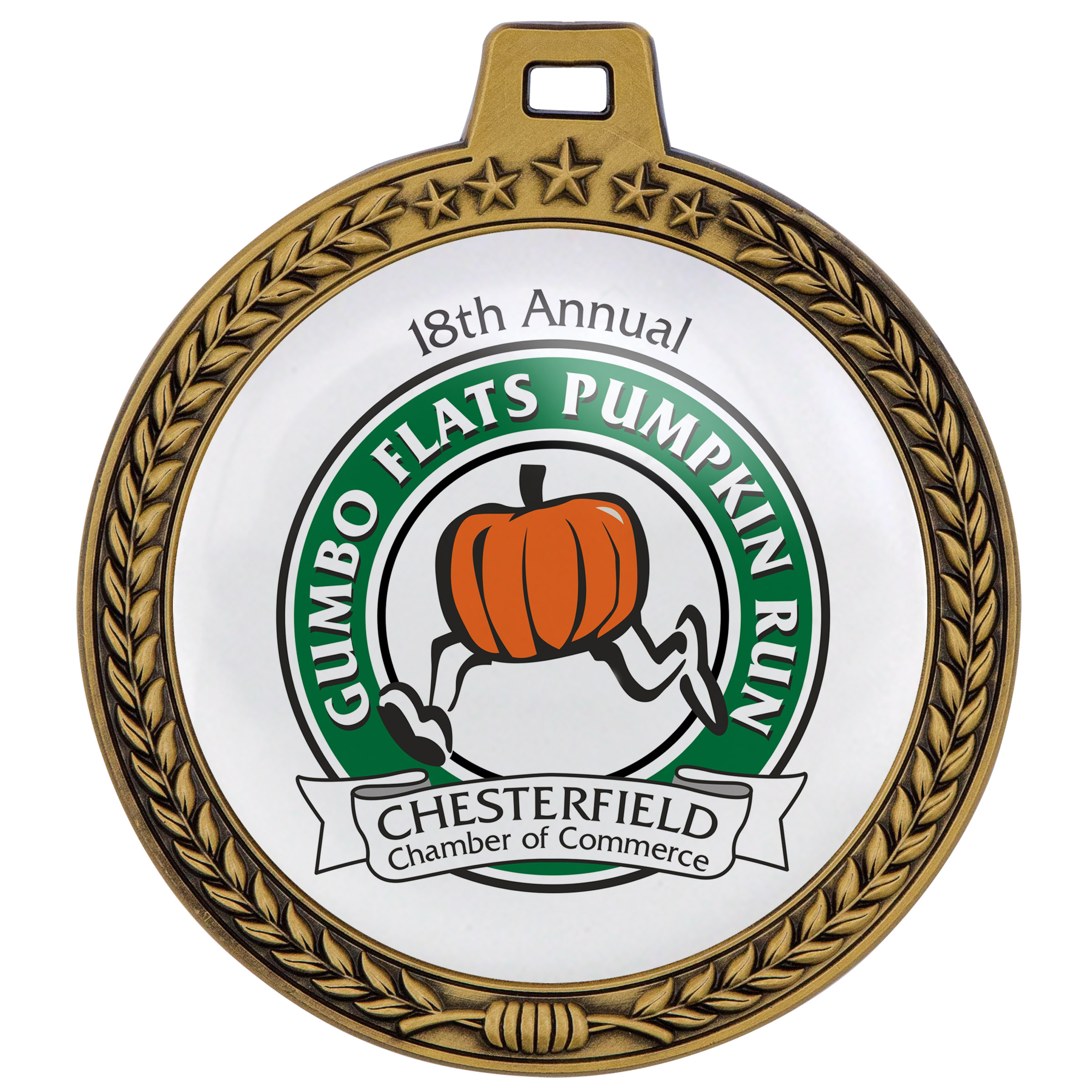 3" Speed Medal – 3D Wreath & Star 3