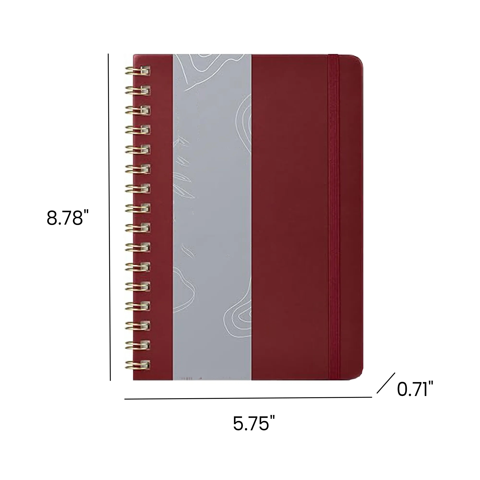 150 Pages Spiral Bound Notebook for Writing 8.78" x 5.75" x 3