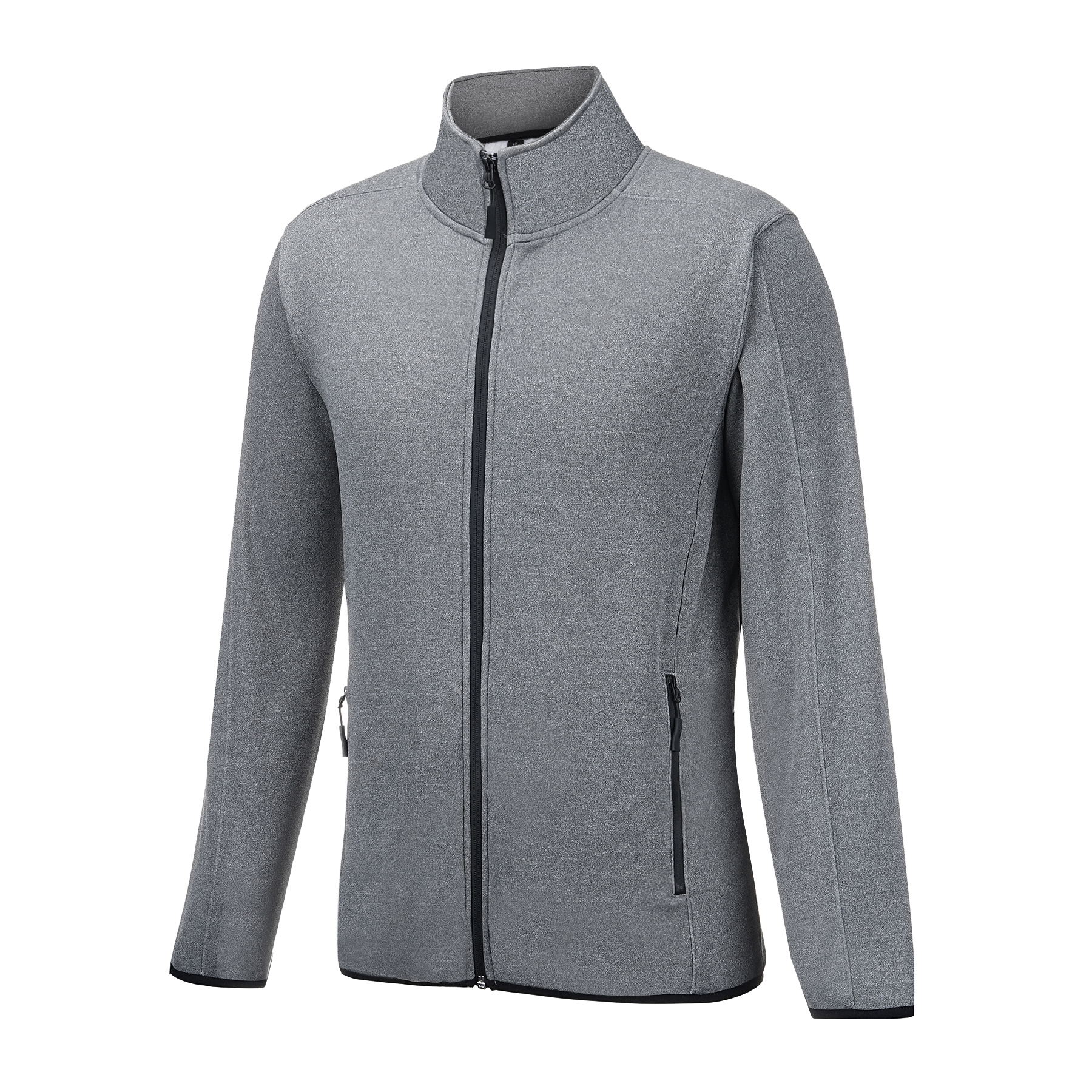 Men's Heathered Sweater Full-Zip Fleece Jacket 8