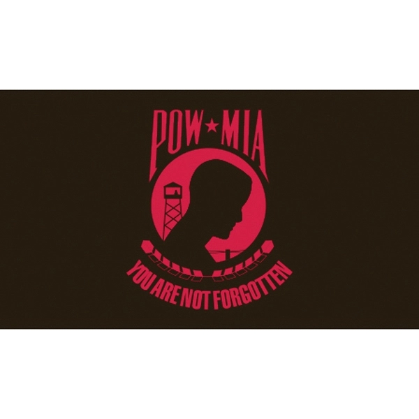 POW MIA Nylon Flag Red-Black 2