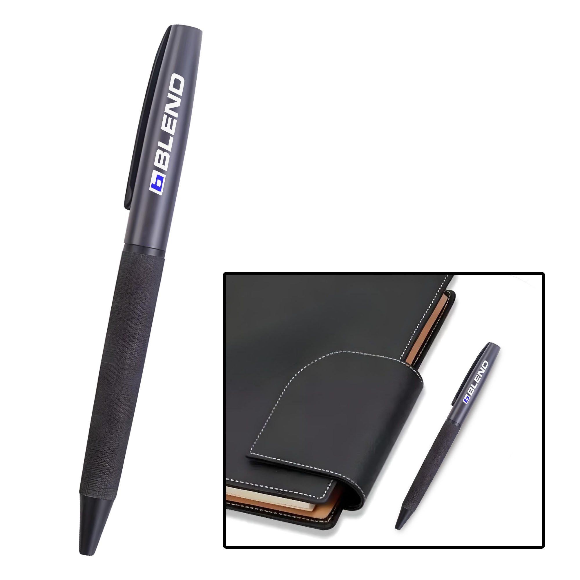 Geneva™ Qingzhao Leatherette Grip Pen - Optional Gift Box 4