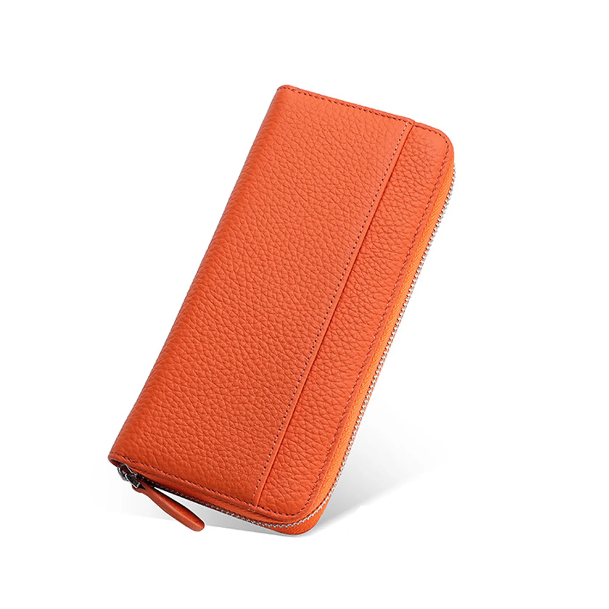 Women's Zippered Long Leather Wallet Card Holder 8