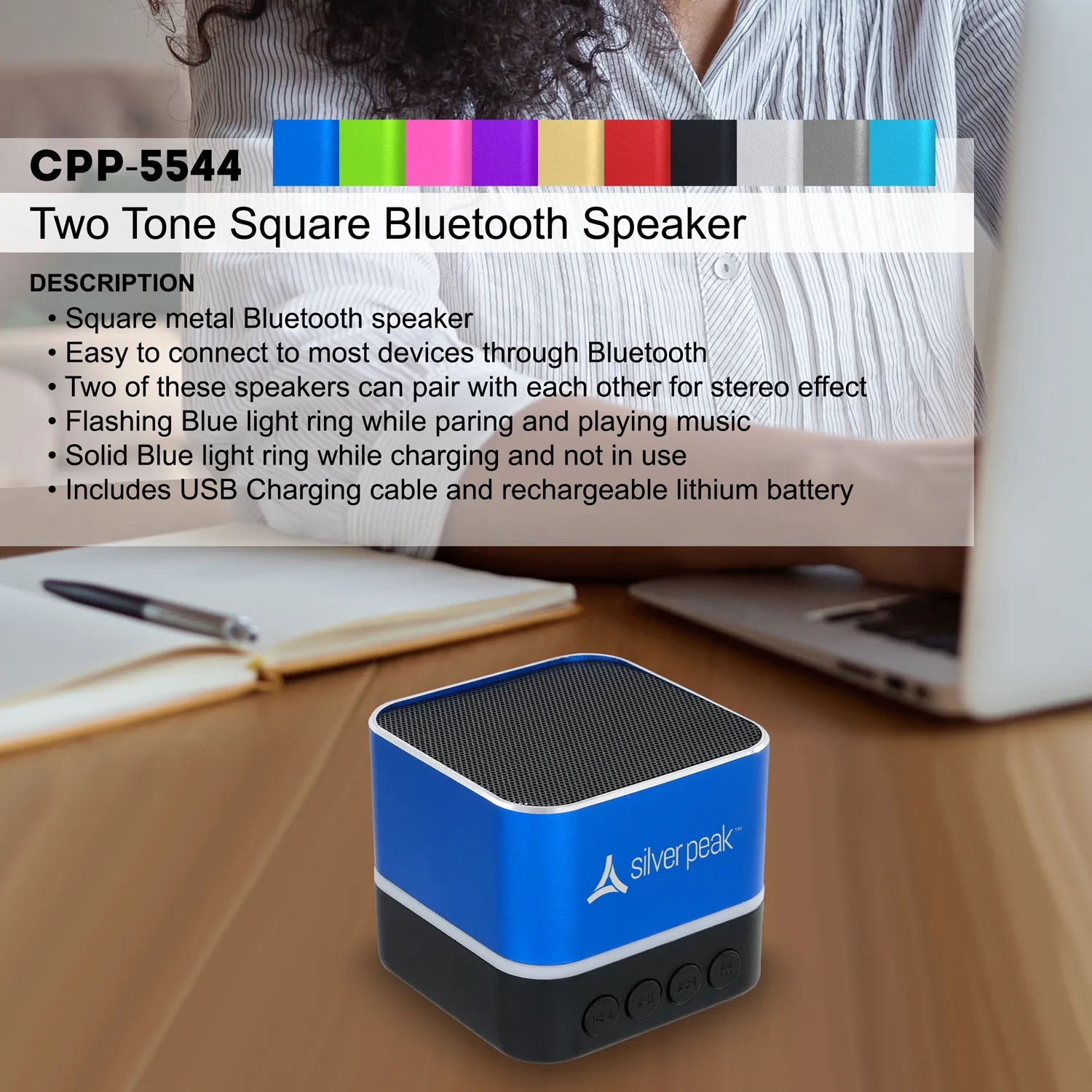 Two Tone Square Bluetooth Speaker 9