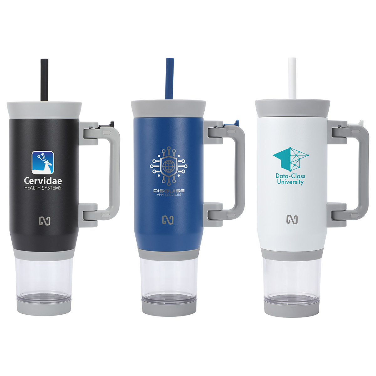 NAYAD® Quest 23 oz Stainless Steel Double-Wall Mug with Foldable Handle & Snack Cup 23