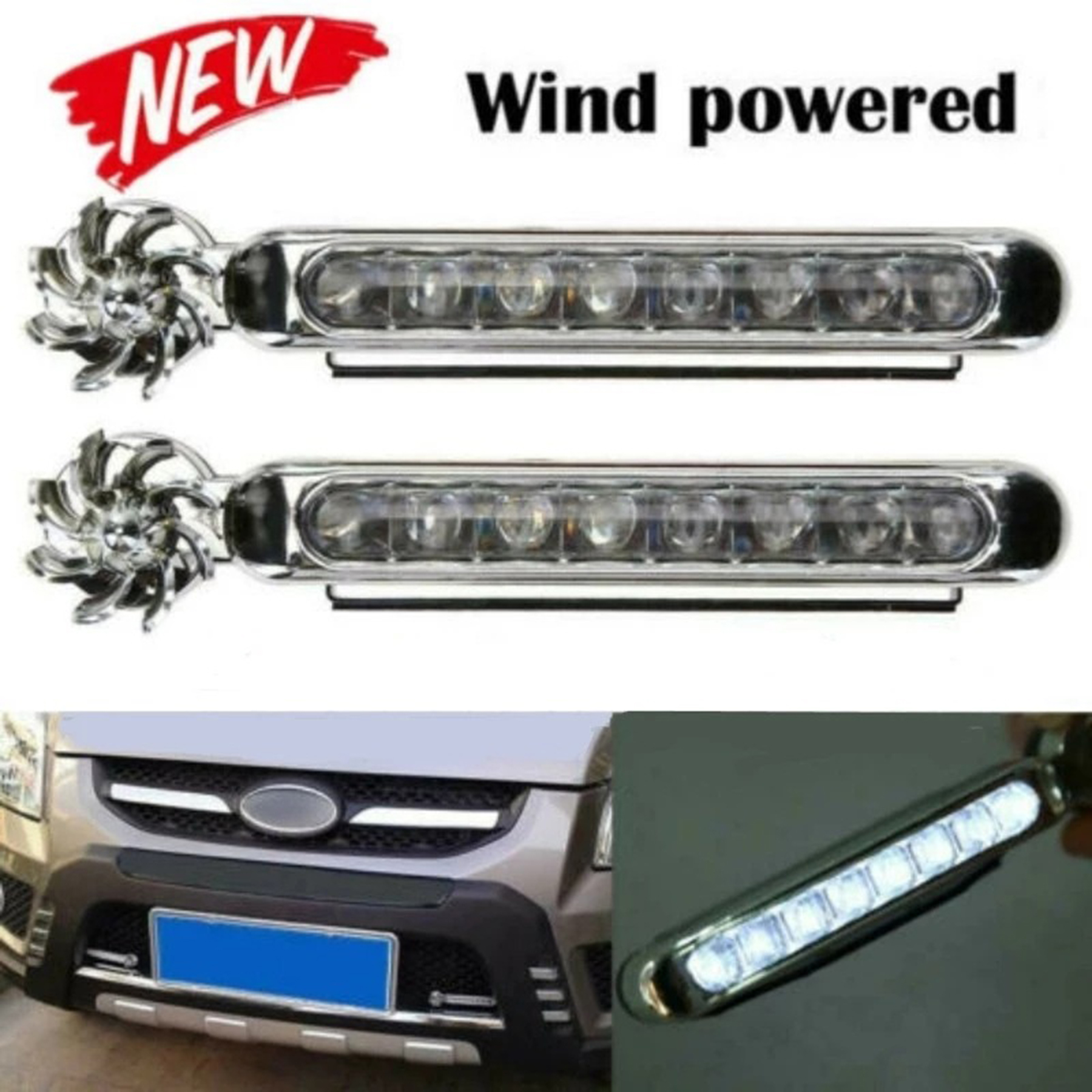 Wind Power Driven Daytime Running Lights 2