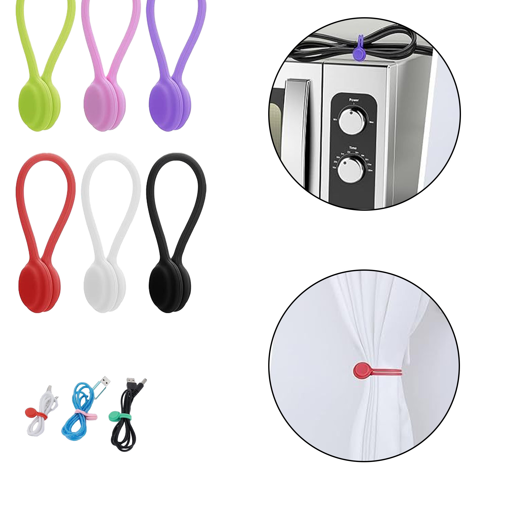 Reusable Strong Magnetic Cable Ties 2