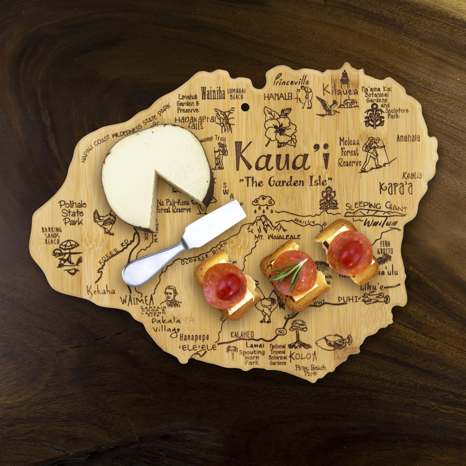 Destination Kauai Hawaii Cutting & Serving Board 6