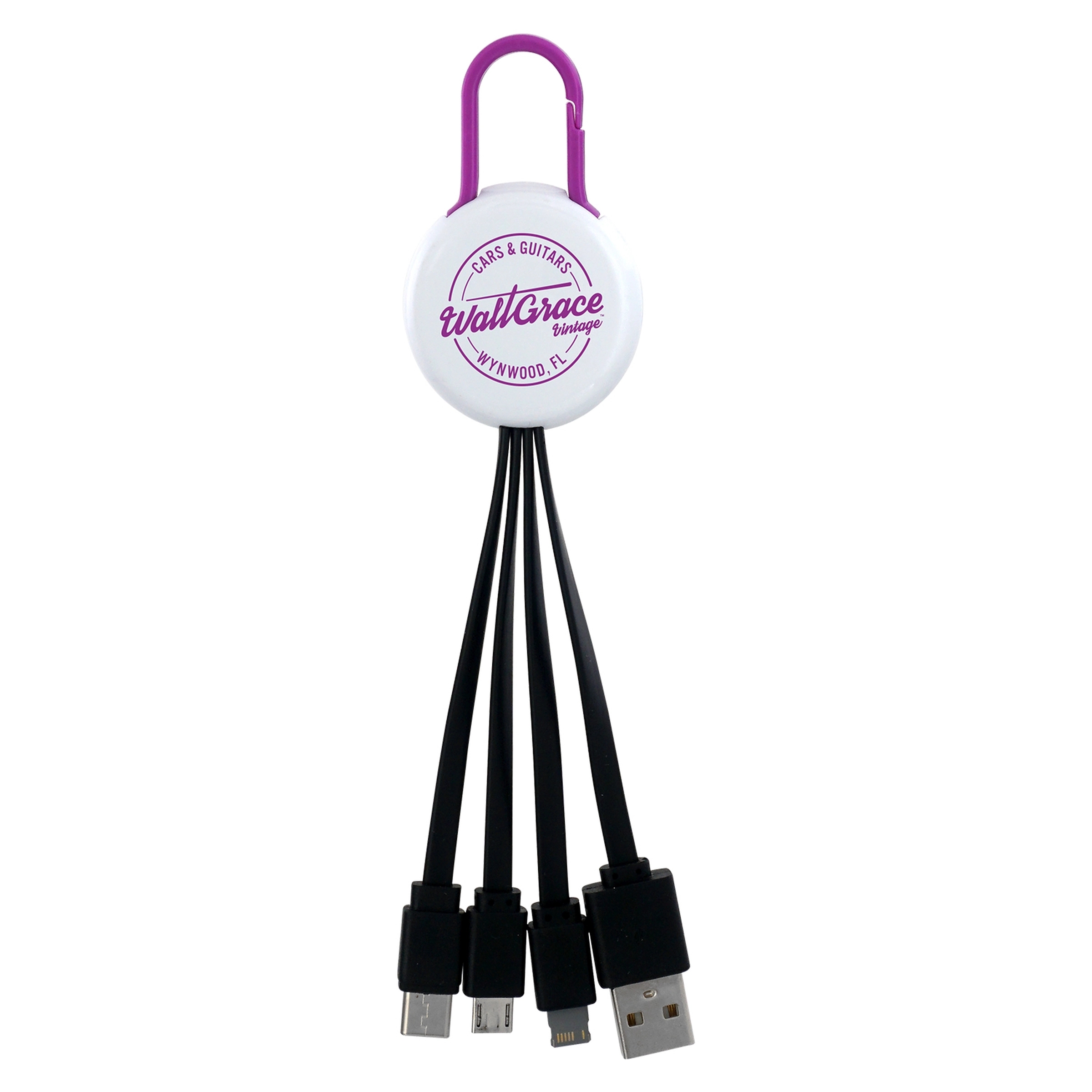 WHITE COLORFUL CLIP 3 IN 1 CHARGING CABLE 6