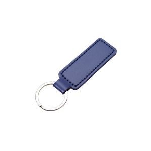 Sleek Rectangle PU Leather Simple Keychain 32