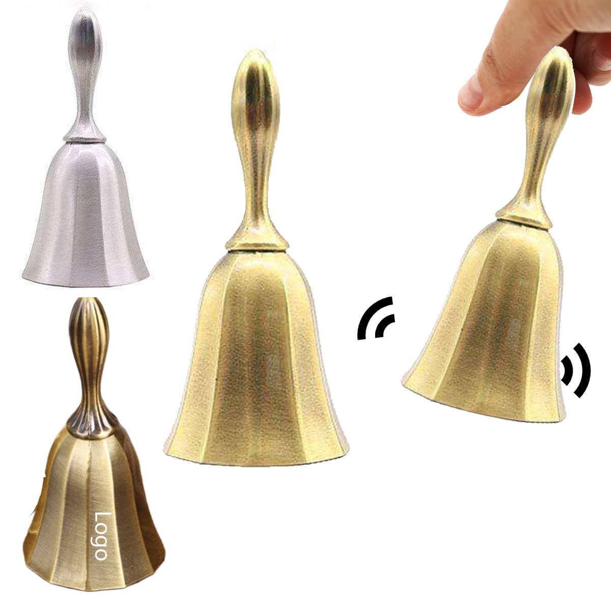 Christmas Metal Ringing Hand Bell Dinner Call 1