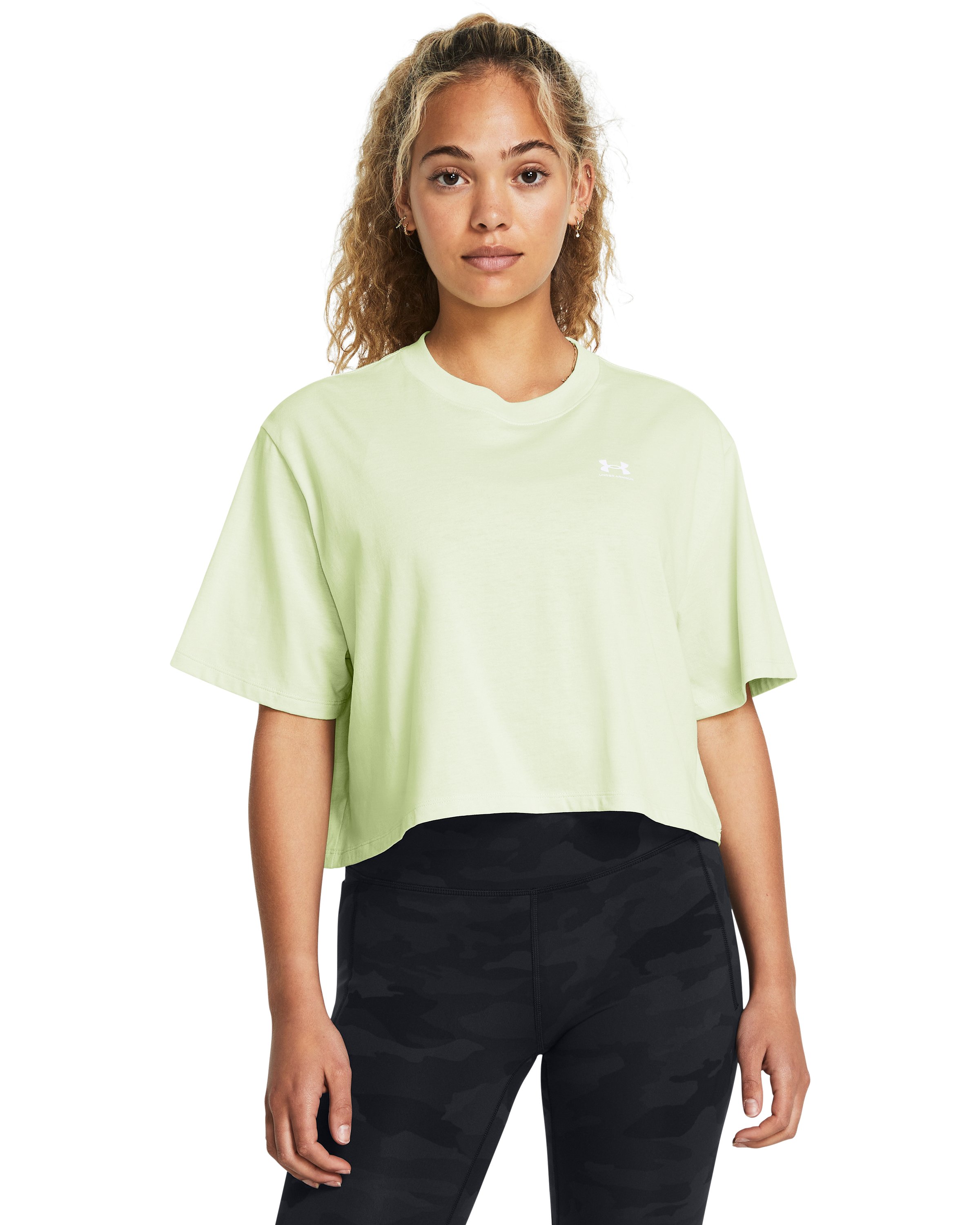 UA Boxy Crop Logo Women's Short Sleeve 5