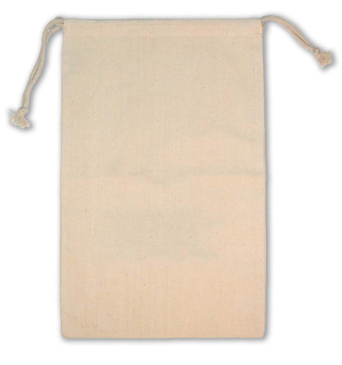 Weedy 100% Natural Cotton Drawstring Bag 9x15" 1