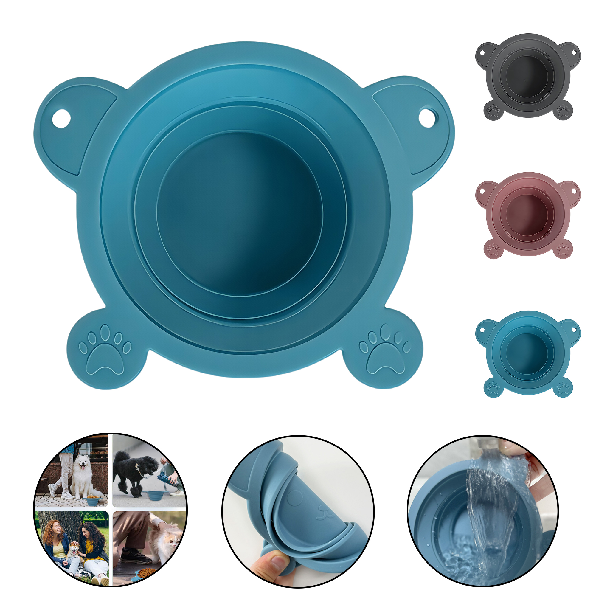 Collapsible Silicone Pet Bowl for Travel 2