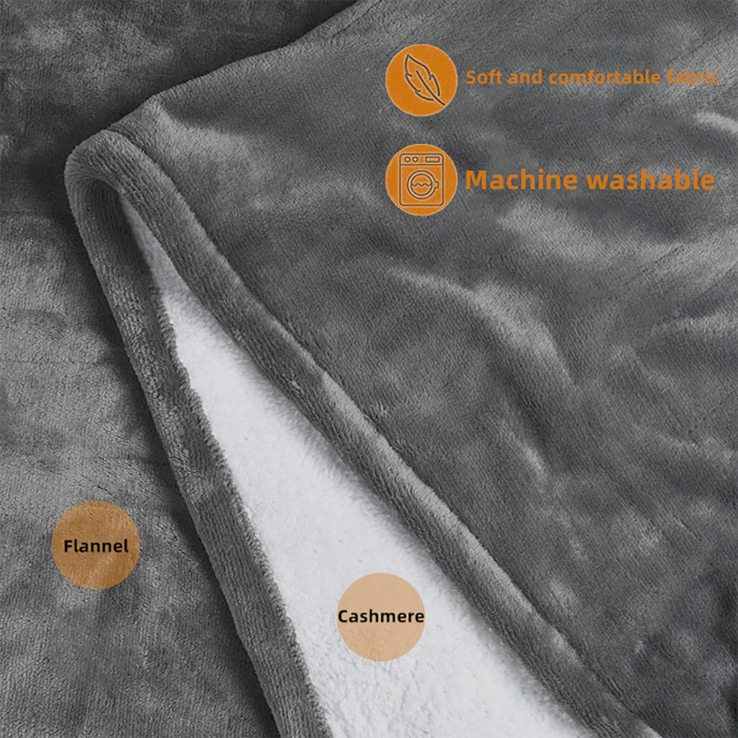 3 Heat Electric Blanket Throw Poncho Wrap 4