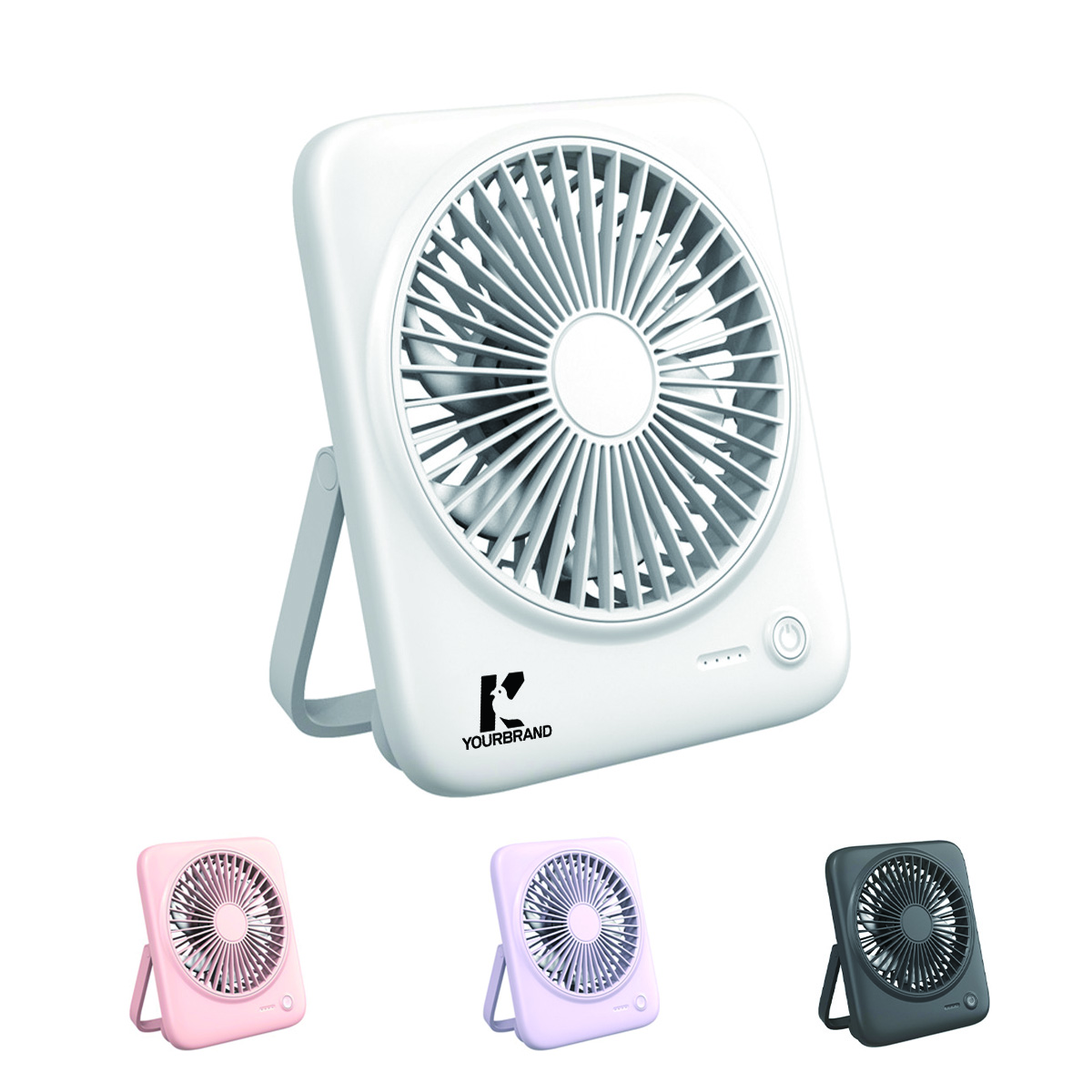 Foldable Portable Light Quiet USB Rechargeable Desk Fan 1