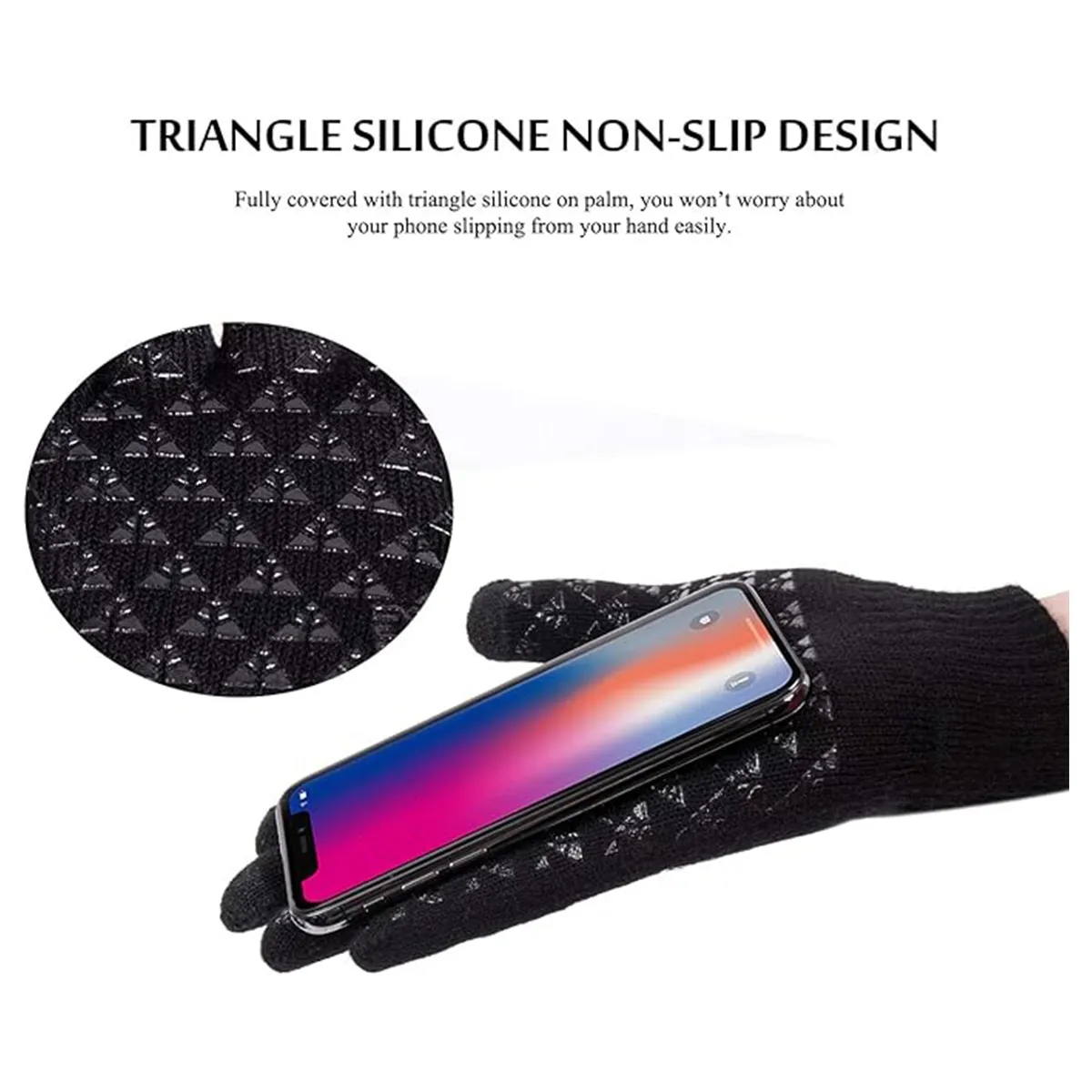 Customized Winter Touch Screen Texting Warm Gloves 2
