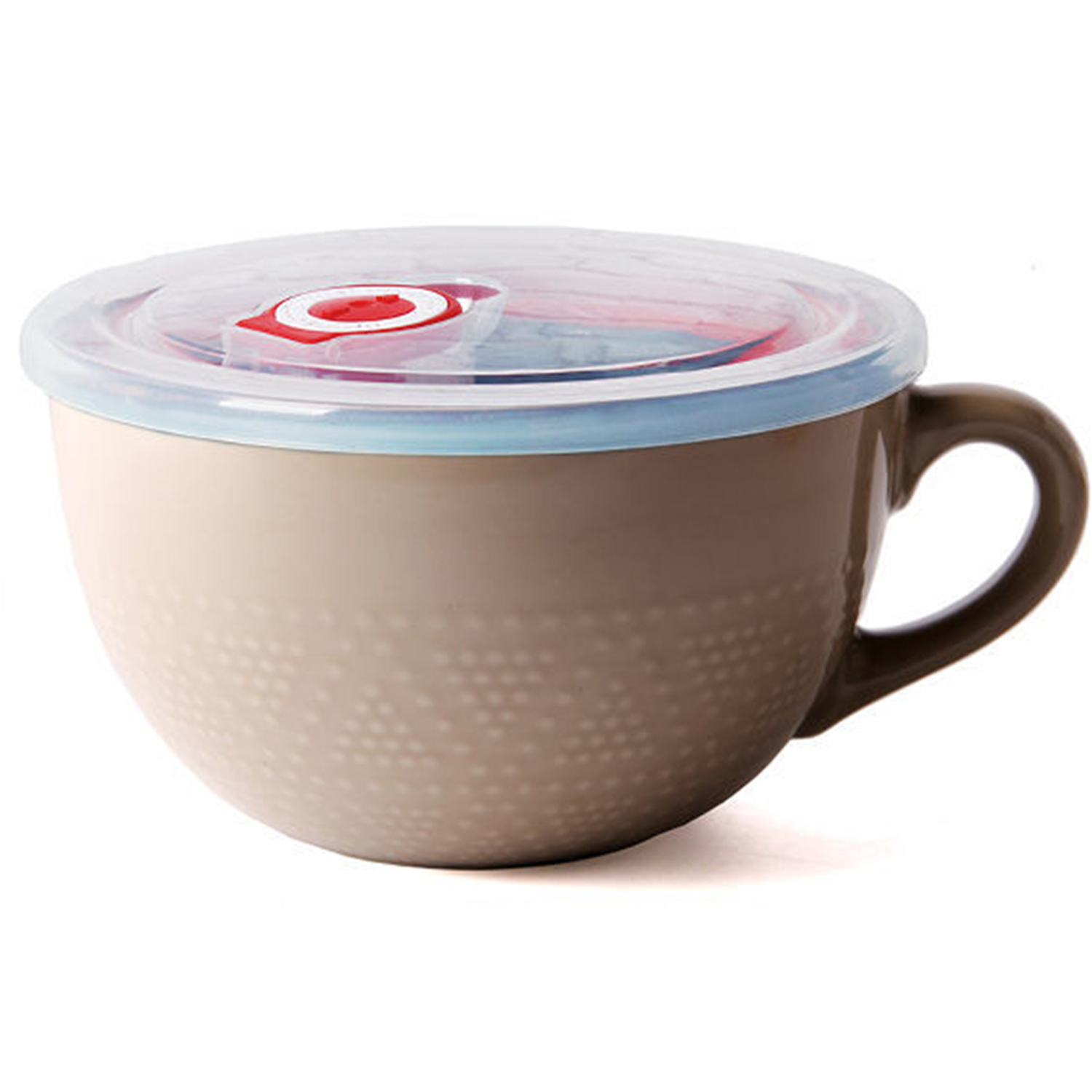 24oz Vintage Microwave Safe Ceramic Bowl w/Lid 26