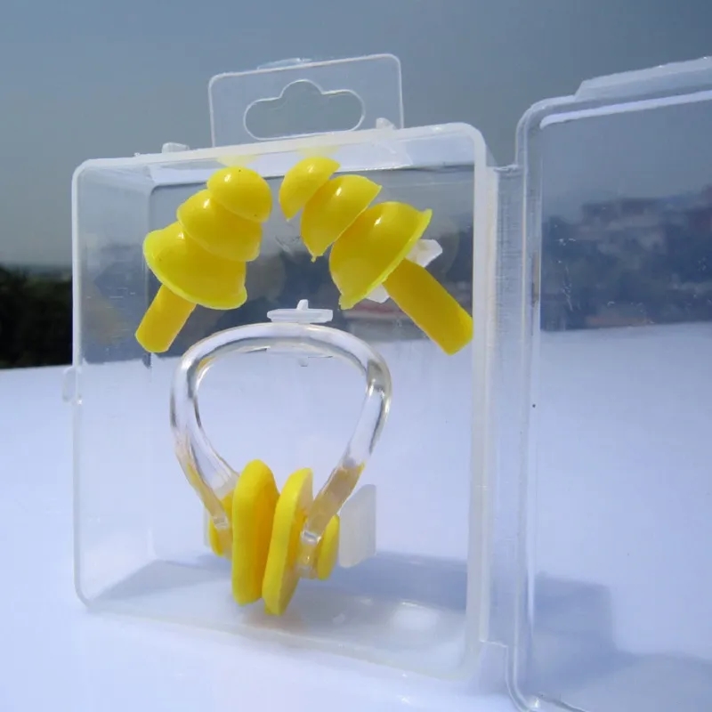 Silicone Swimming Earplugs and Nose Clip Set 2