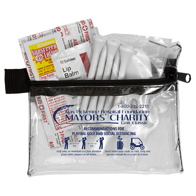 "DEL MONTE" 14 Piece Golf Kit Components inserted into Zipper Pack 36