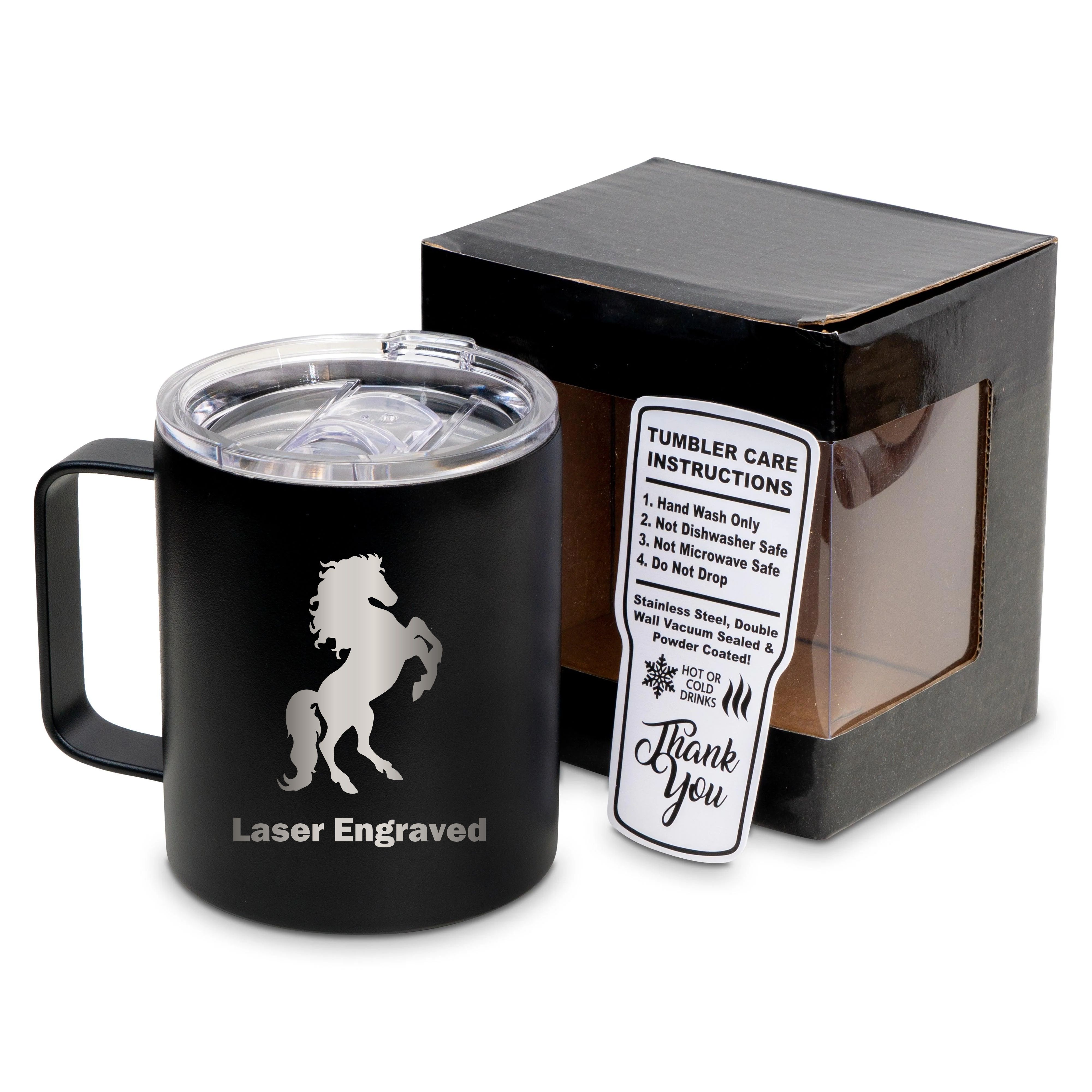 12 Oz. Unbranded Vacuum Insulated Mug w/ Color Matched Window Display Gift Box