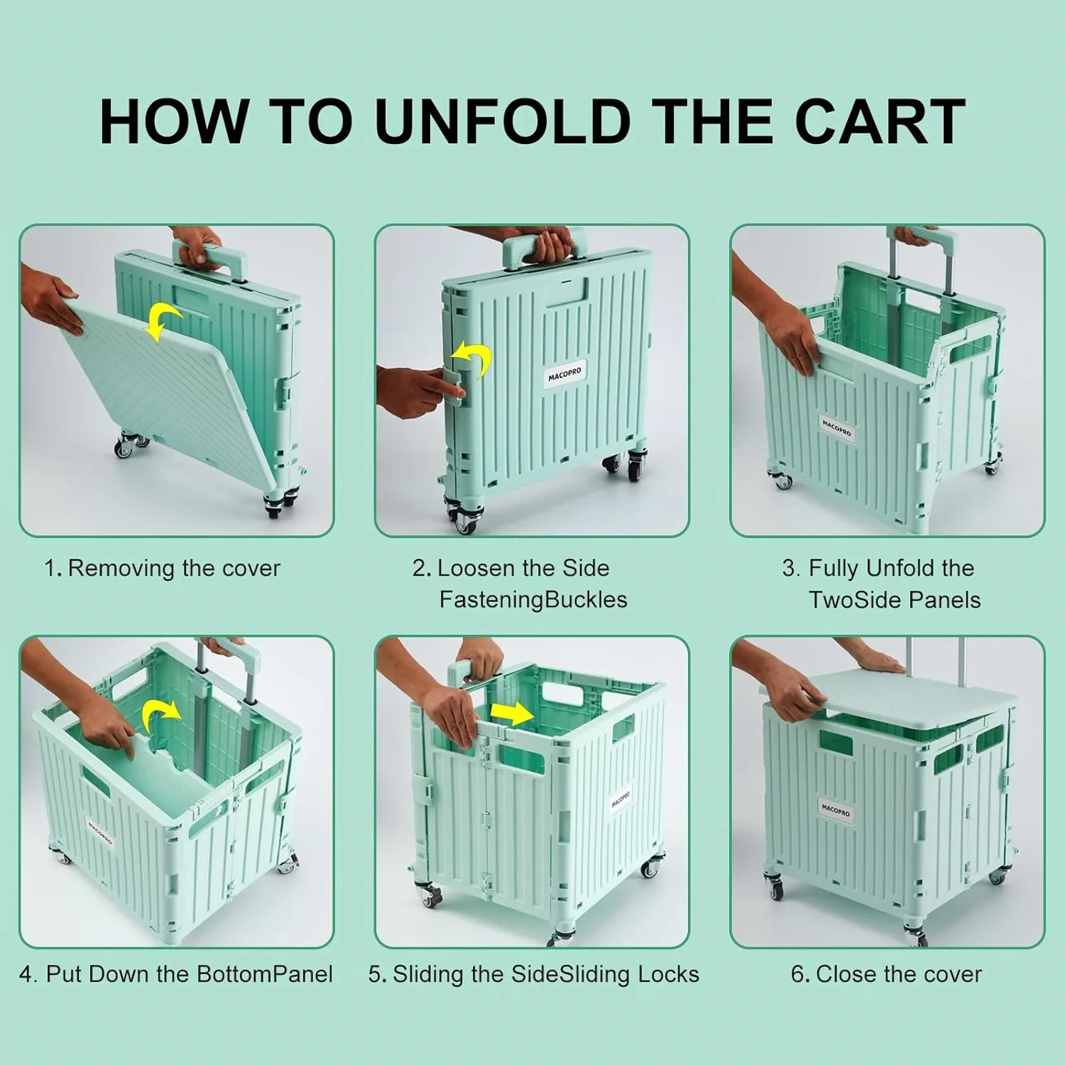 20L Rolling Crate Handcart 3