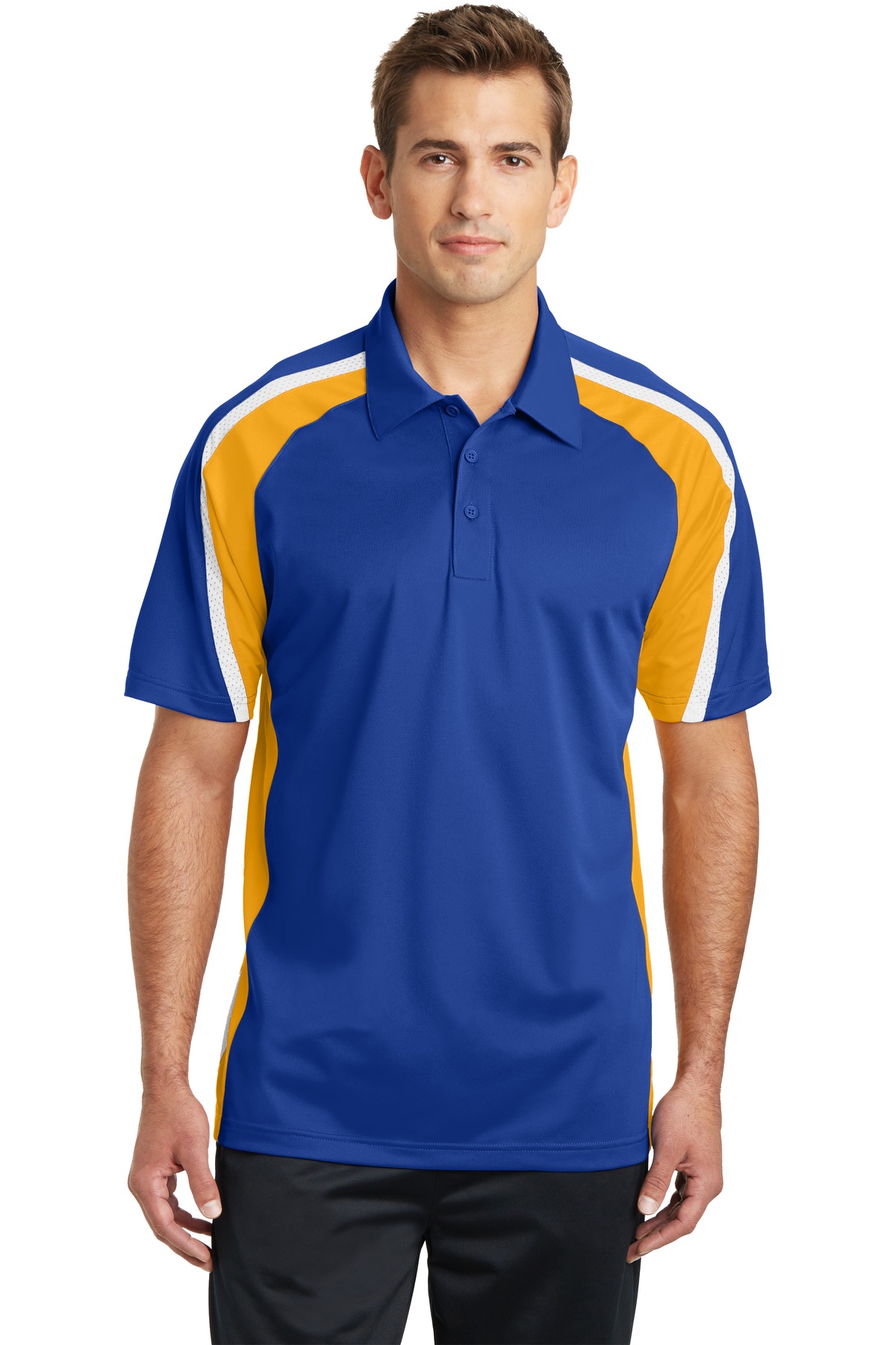 Sport-Tek Tricolor Micropique Sport-Wick Polo. ST654 2