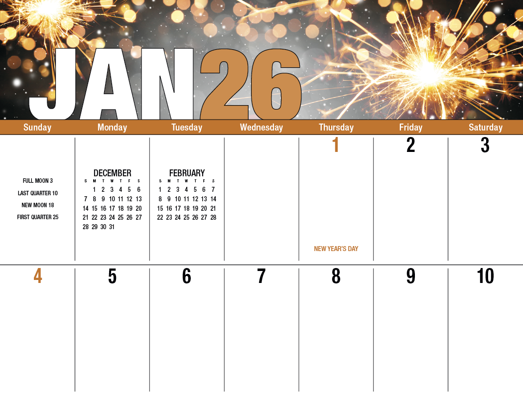 Good Value™ Seasonal Expressions Big Block - Stapled Calendar 17