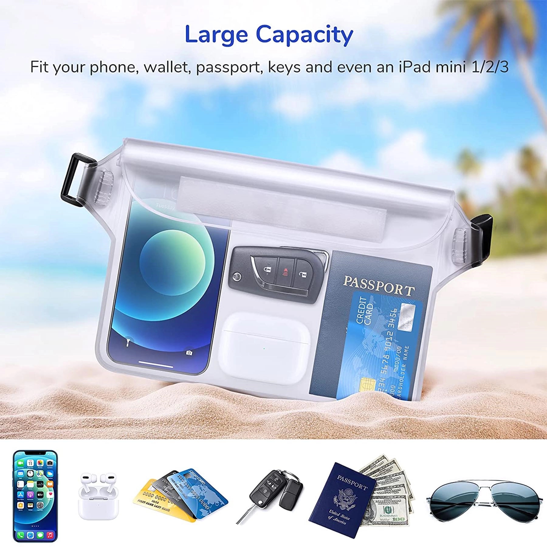 Phone Waterproof Pouch Bag for Beach 3