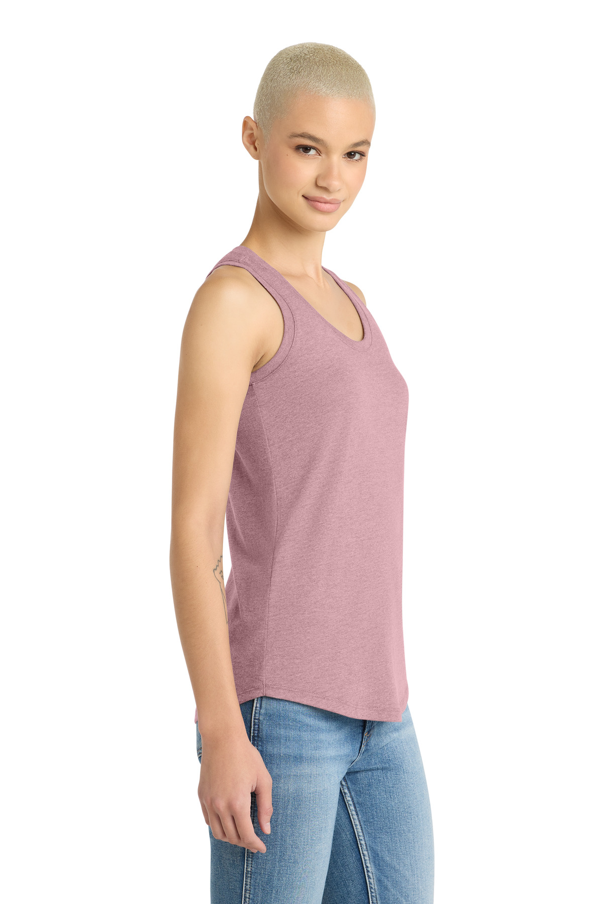District Women's Perfect Tri Racerback Tank. DM138L 8