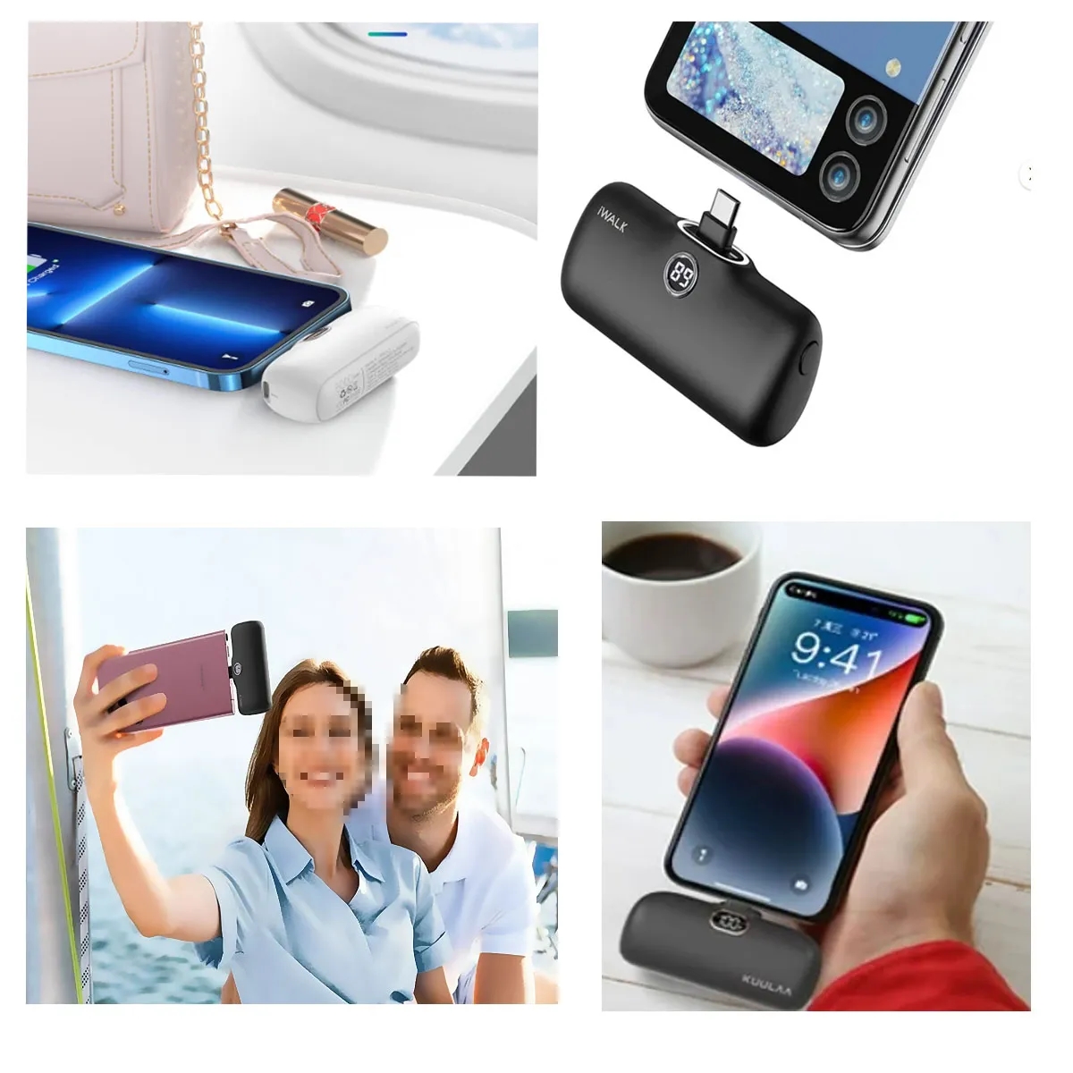 Portable Built-In Lightning Cable Fast Charging Power Bank 4
