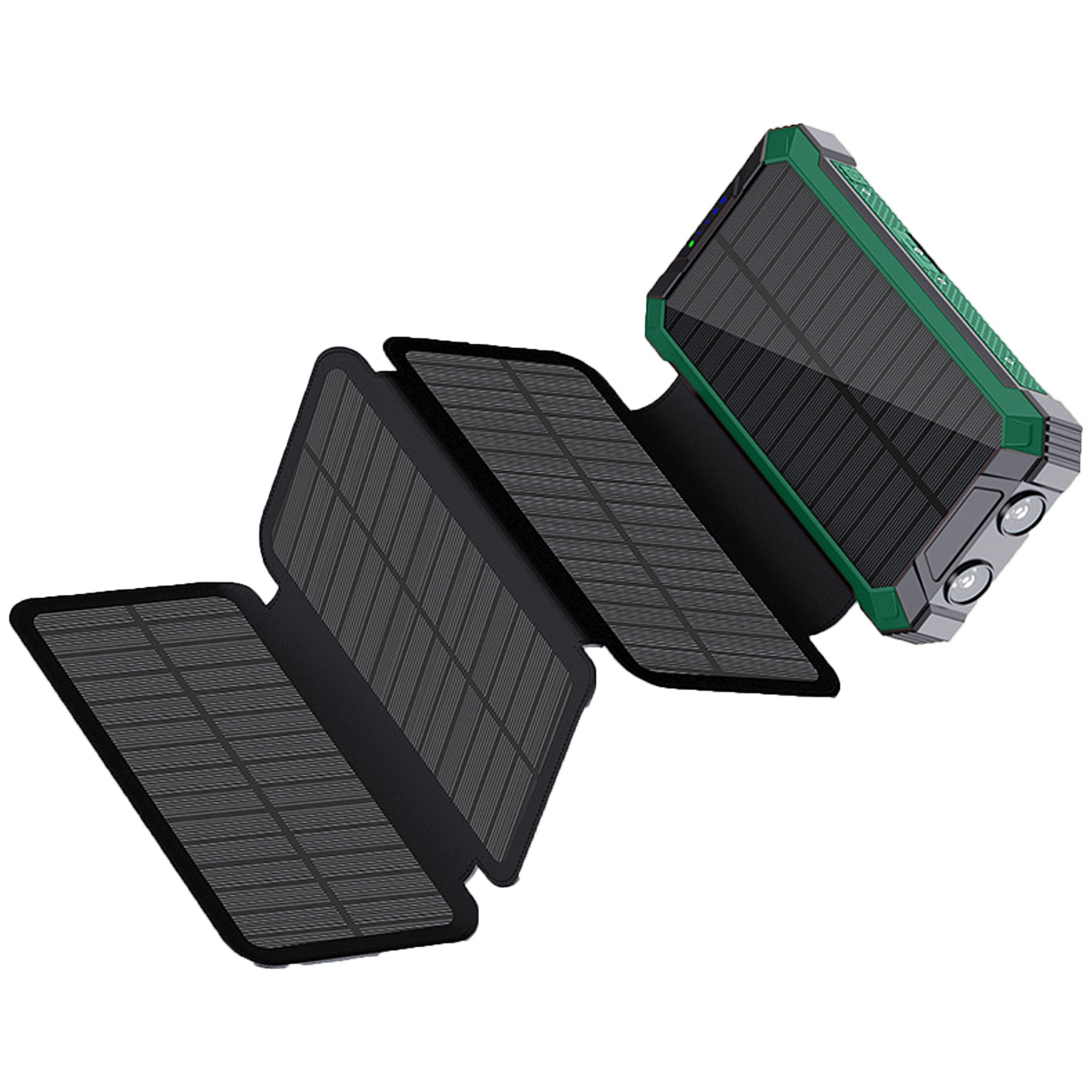 20000mAh LED Flashlight Solar Charger Power Bank 2
