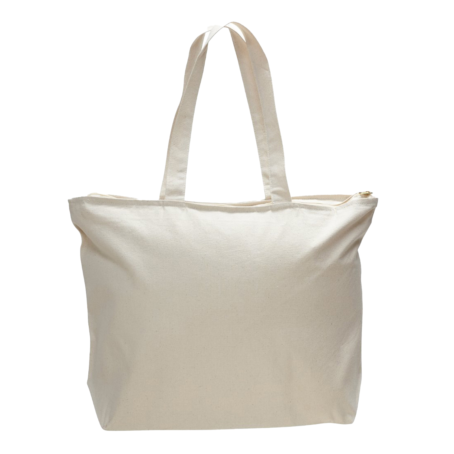 Cotton Canvas Zipper Tote Bag, custom tote bag with logo imprint 2