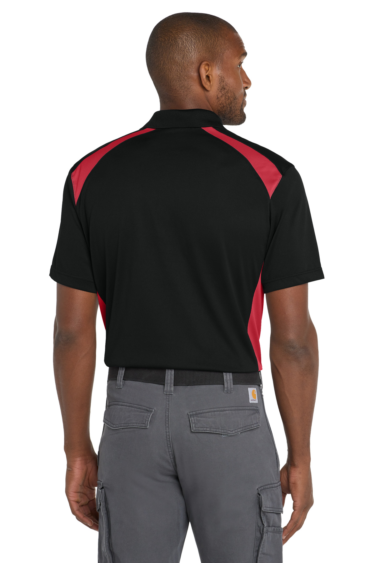 CornerStone Select Snag-Proof Two Way Colorblock Pocket Polo. CS416 2